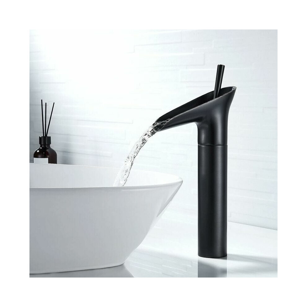 Innovative Bathroom Faucet With Touchless Technology, Matte Black Finish Adds A Stylish Twist, Easy Installation For Hassle-Free Setup, Waterfall Spou 9135470051441