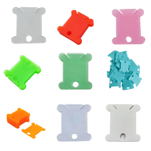 50Pcs Embroidery Thread Bobbins for DIY Embroidery-Orange 1