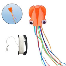 Zachte octopusvlieger, direct klaar om te vliegen zonder montage, perfect voor strandactiviteiten en buitenplezier, kleurrijke lange gestreepte