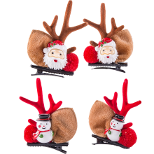 Thème de Noël unique, barrettes en bois de cerf, matériau fiable, pinces à cheveux en forme de bois de cerf, ambiance festive pour femmes et