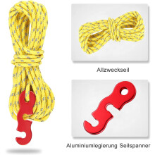 Gut sichtbares, reflektierendes Seil, leichter, tragbarer Kordelversteller für Campingabenteuer (4 Stück)