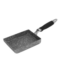 Rectangular Nonstick Frying Pan Gas Stove Only Omelette Pan Flat Bottom For Pancakes And Eggs Black