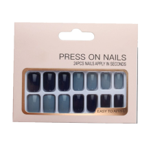 Einfache Anwendung: Kurze, quadratische Press-On-Nägel mit echtem Nagellack-Gel-Glanz, wiederverwendbare, schonende Spitzen, anpassbare Größe je