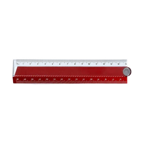 Foldable Ruler For Students Lightweight Aluminum Alloy-Red