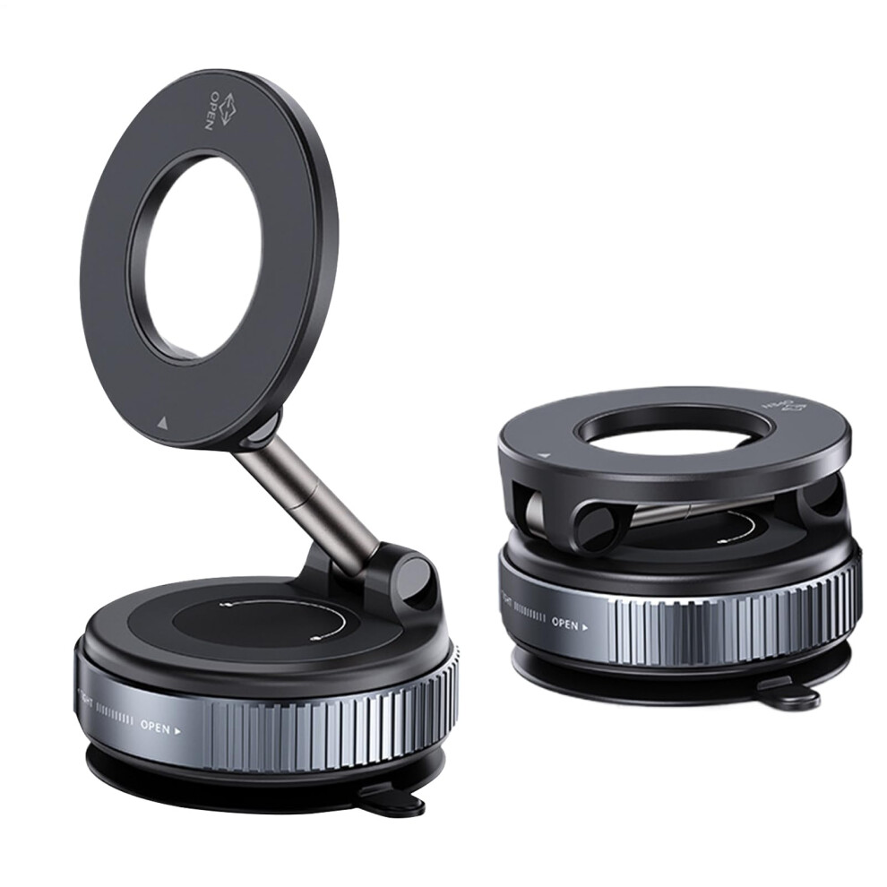 Magnetic Car Phone Holder with Strong Vacuum Suction and 360 Rotation for Dashboard or Windshield