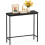 VOUNOT Slim Console Table, Metal Frame Entryway Table, 75x24x75 cm, Black 1