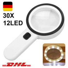 Seniorenlupe mit Licht, kompakte Leselupe mit Echtglaslinse und Augenentlastung