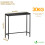 VOUNOT Slim Console Table, Metal Frame Entryway Table, 75x24x75 cm, Black 2