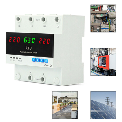 Double Power Automatic Transfer Switches 63A 220V Over Under 1
