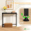 VOUNOT Slim Console Table, Metal Frame Entryway Table, 75x24x75 cm, Black 4