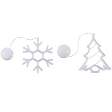 Elegância festiva, luzes de Natal para janelas, decoração a bateria, LED branco quente para decoração interna e externa, portátil e alimentada