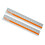 2pcs 15cm Straight Ruler Featuring Clear Scale Aluminum-Orange 1