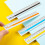 2pcs 15cm Straight Ruler Featuring Clear Scale Aluminum-Orange 3