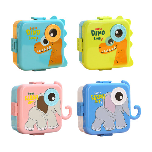 Boîte à déjeuner adaptée aux enfants, récipient-éléphant rose 1