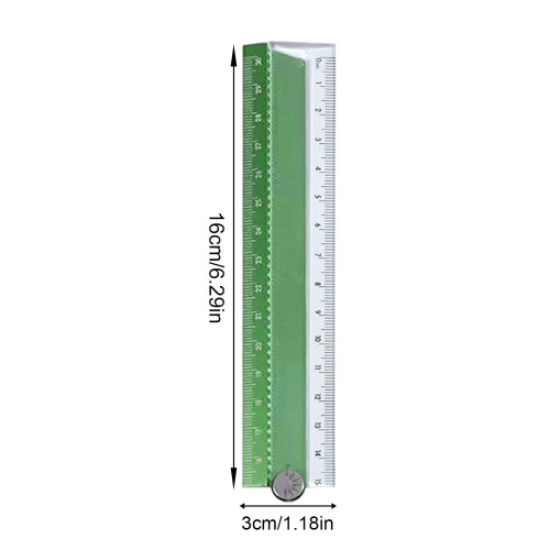 Safety Edges Foldable Ruler Aluminum Alloy Frame Accurate-Pink 2