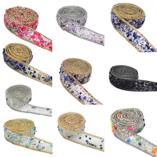 Ruban de strass scintillants auto-adhésif pour décoration-9 1