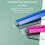Safety Edges Foldable Ruler Aluminum Alloy Frame Accurate-Pink 6
