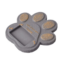 Cements Animal Memorial Stone Outdoor-grey Paw print tombstone