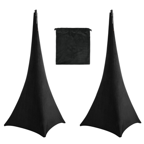 Luidspreker Statief Cover Set Oof 2 stuks Zwart Spandex