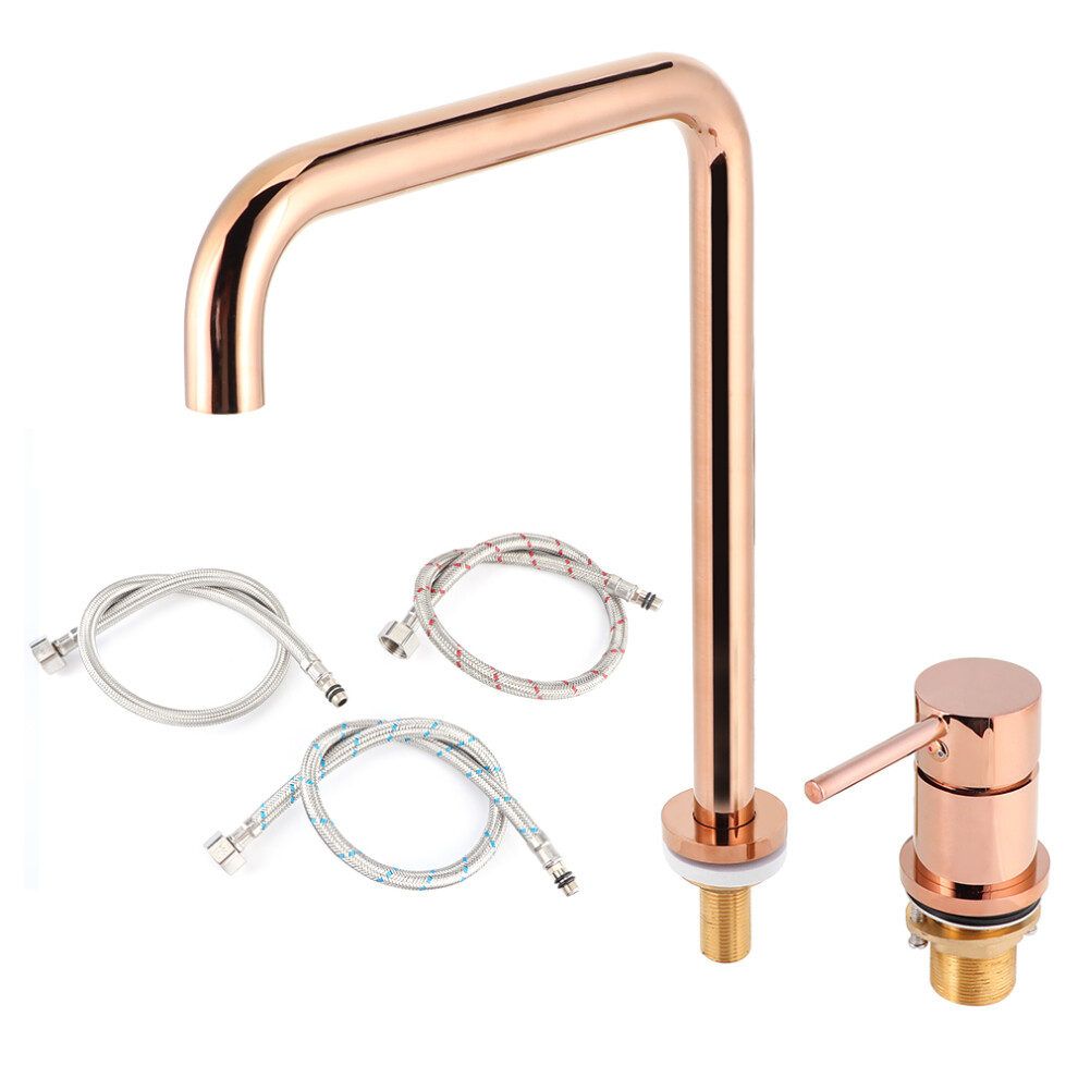 Copper Basin Faucet With Stainlesssteelbraidedsupplylines, Universalfitfaucethose For Enhanced Cleaning And Longevity, Easy To Install Without A Plumb 9135470053506