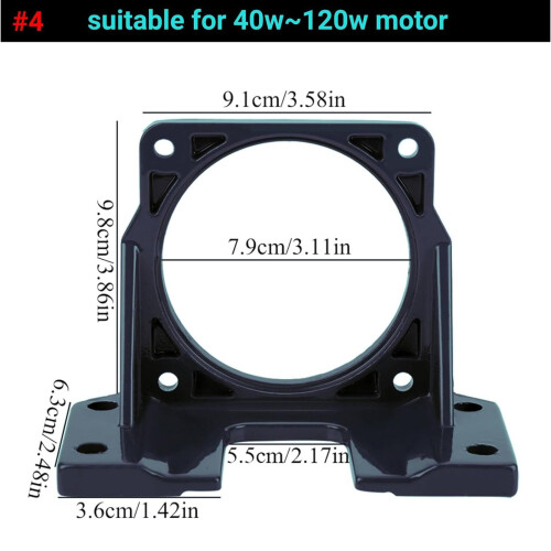 Solid Alloy Motor Support 40W-120W Application 98mm Vertical 2