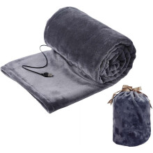 (1set, Gray) Cordless Electric Heated Blanket, USB Heated Blanket Portable, Rechargeable Heat-ed Throw for Home Office Car Camping