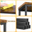 VOUNOT Slim Console Table, Metal Frame Entryway Table, 75x24x75 cm, Brown 6