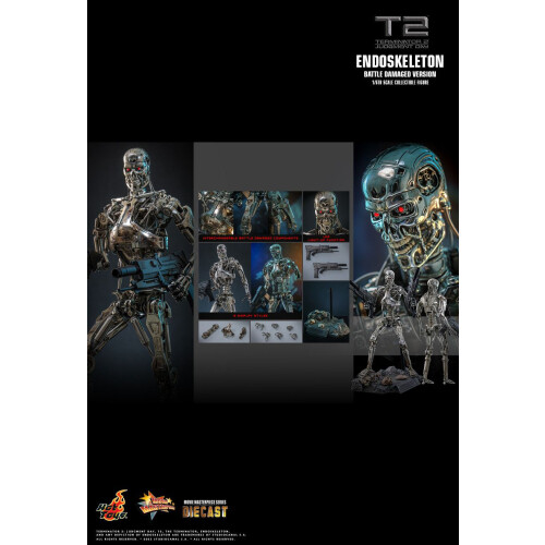 Hot Toys ειδώλιο Hot Toys MMS840D77 - Terminator 2 : Judgment Day - Endoskeleton Battle Damaged Version 1