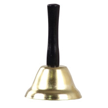 Handglocken, lauter, klarer Klang, ergonomischer Holzgriff, robuste Metallkonstruktion, perfekt für Hochzeiten, Abendessen, Schulen, Hotels und