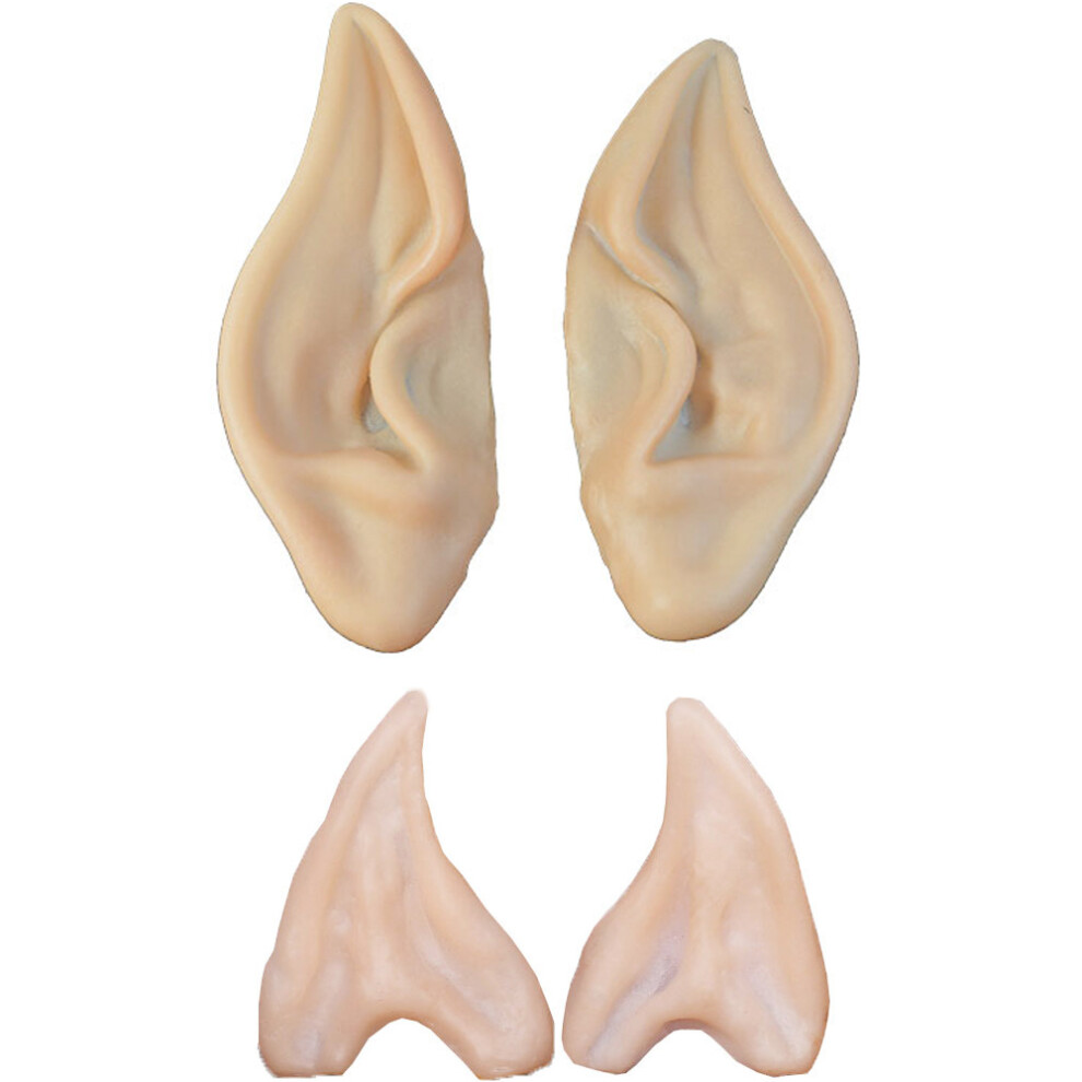 Soft Flexible Ears, Silicone Model for Piercing Practice, Display Prop with Reusable Novice Tool, Realistic Body Parts for Teaching and Cosmetics Expe