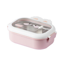 Bentos de lapin multi-compartiments, jolie boîte à Bentos-Rose