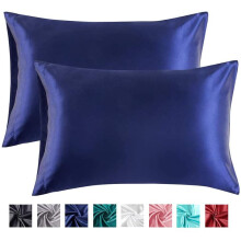 Ensemble de 2 taies d'oreiller en satin de luxe, douces et soyeuses, anti-rides pour les cheveux et la peau, faciles d'entretien, disponibles en