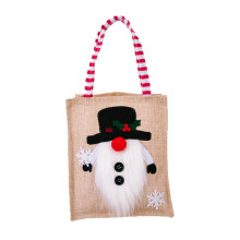 Custom Christmas Stockings, Christmas Treat Bags for Personalized Stocking Decorations, Christmas Party Decorations with Linen Christmas Bags