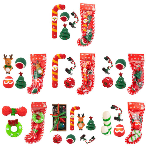 Pack de jouets de noël pour chien, pour mâcher,-Non. 1 1