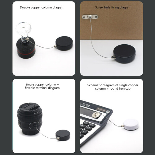 4Pcs Retractable Tether for Key Up to 100cm Long Retractable 2