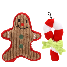 Pluche knuffel van zacht materiaal, feestelijk hondenspeelgoed, kerstmanhondenspeelgoed met een gemakkelijk schoon te maken functie voor zorgeloos