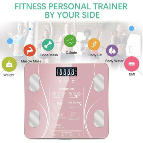 Digital Smart Scale, High Precision, Measures 14 Body Composition Metrics, Synchronization with Health Apps, Suitable for Multiple Users 1