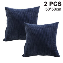 Povlaky na polštáře BohoDecor Corduroy, sada dvou kusů, 50x50cm - terakotový akcentový design, neviditelný zip pro snadné použití,