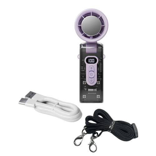 Ergonomic ABS Handheld Blower Fan Extended Runtime-Purple