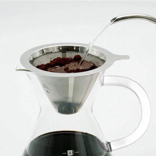 (M) Stainless Steel Coffee Filter， Reusable Metal Cone Filter For Coffee, 2 Sizes 1