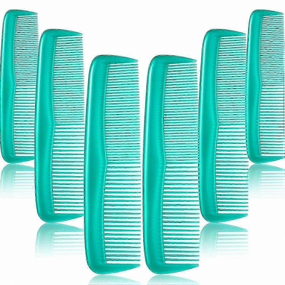12-Pack Hair Combs for Women & Men, Compact Fine-Tooth Dressing Comb, Lightweight Plastic, Black