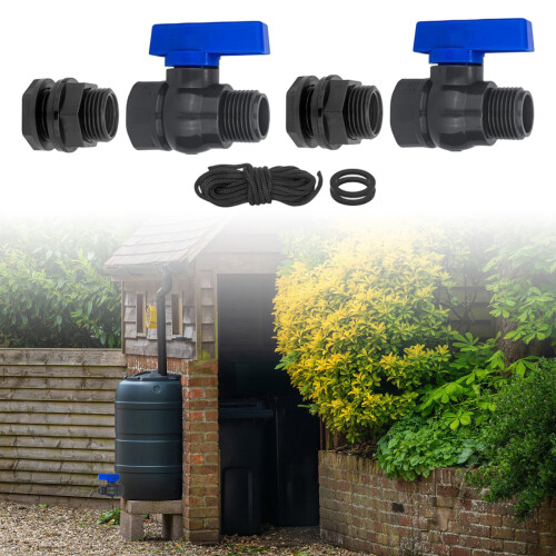 Bulk Rain Barrels Tap Bundle With Thick Silicones Washers and 1