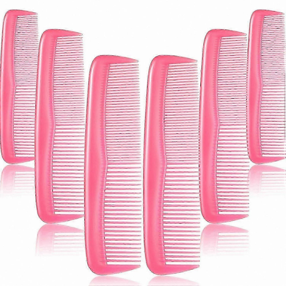 12-Pack Hair Combs for Women & Men, Compact Fine-Tooth Dressing Comb, Lightweight Plastic, Black