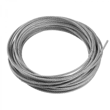 Wire Rope 5 mm Set, 20 m Stainless Steel Cable, 7x7 Construction, 400 kg Load Capacity, 1000 kg Maximum Strength