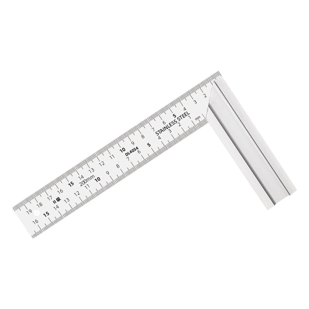 Stainless Steel Right Angled Ruler Double-Dl4034 Steel Angle R 7696000813929