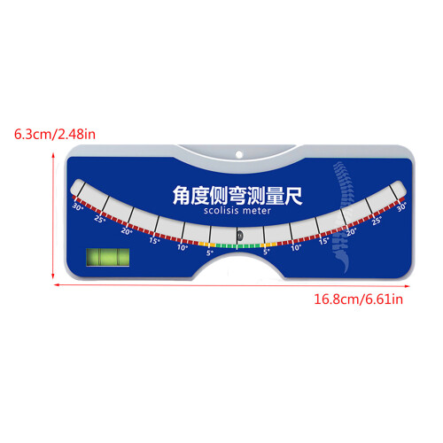 Scoliometer with Bubble Level, Scoliosis Test Meter 0-30 for 2
