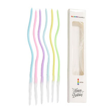 6Pcs Luxurious Curved Cake Candle Display Accessory for-color