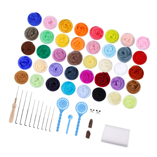 Needle Felting Starter Kits Wool Roving 40 Colors Set-Set 2