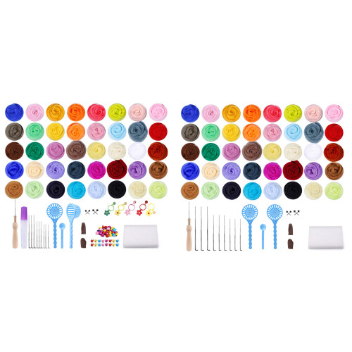 Needle Felting Starter Kits Wool Roving 40 Colors Set-Set 2 1