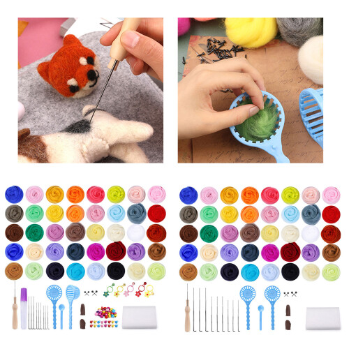Needle Felting Starter Kits Wool Roving 40 Colors Set-Set 2 2